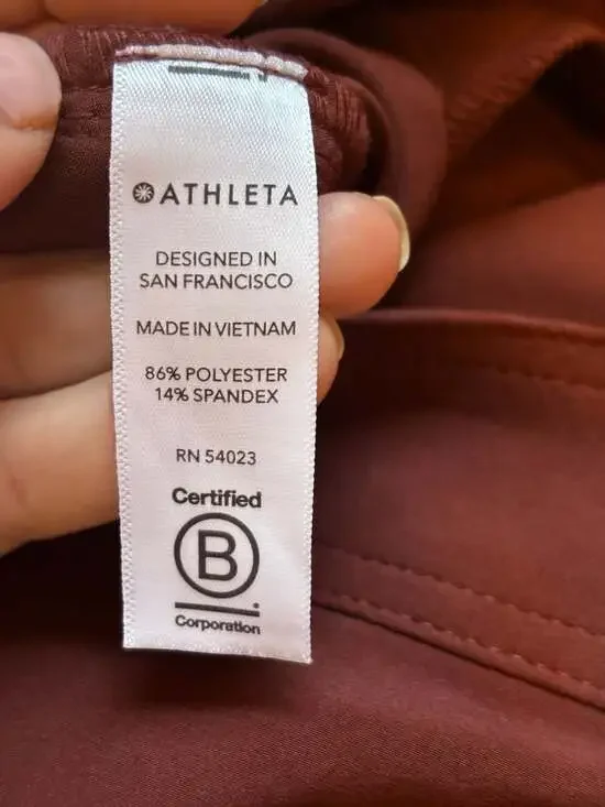 Athleta Uptown Ankle Pant in Burgundy Red Size 12T - Picture 5 of 6